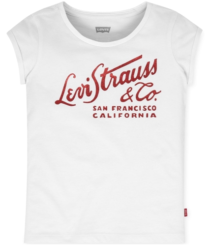 Levi's Girls Vintage Glitter Graphic T-Shirt ivory L