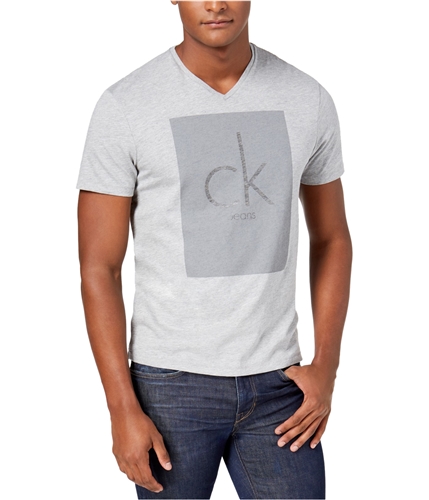 Calvin Klein Mens Big & Tall Logo Graphic T-Shirt ltgryhthr 3XL