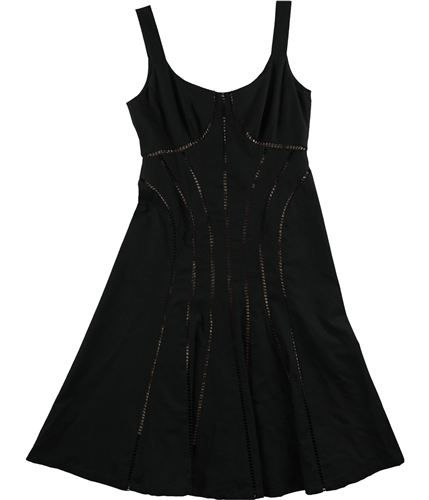 Nanette Lepore Womens Destination Bodycon Fit & Flare Dress black 2