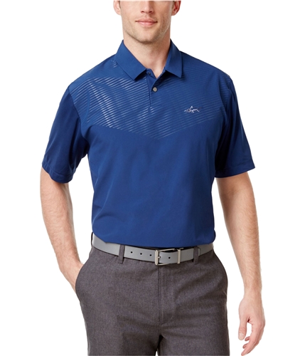 Greg Norman Mens Stretch Rugby Polo Shirt bluesocket S
