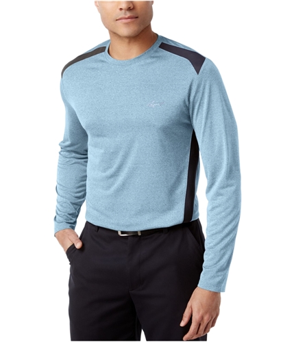Greg Norman Mens Performance LS Embellished T-Shirt vividturq S