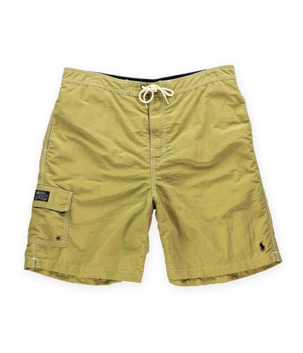 Ralph Lauren Mens Solid Swim Bottom Board Shorts tan XL