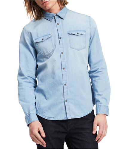 Calvin Klein Mens Chill Denim Button Up Shirt chillindigo S