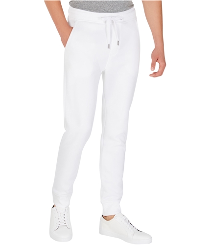 Calvin Klein Mens Monogram Athletic Sweatpants white S/29