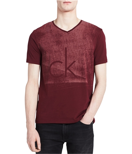 Calvin Klein Mens Logo Graphic T-Shirt windsorwine M