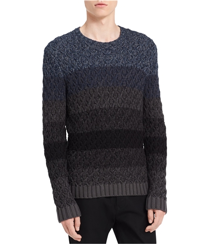 Calvin Klein Mens Ombre Cable Pullover Sweater submergecombo M