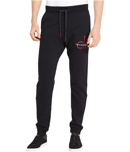 Calvin Klein Mens Logo Casual Sweatpants black L/32