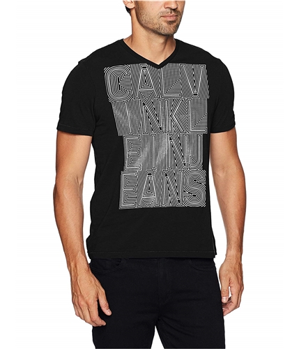 Calvin Klein Mens Outlines Graphic T-Shirt black S