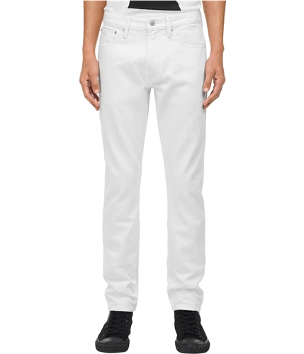Calvin Klein Mens Warhol Athletic Fit Jeans white 30x32
