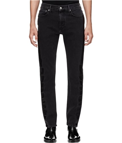 Calvin Klein Mens Side Stripe Slim Fit Jeans greyblackstri 29x32