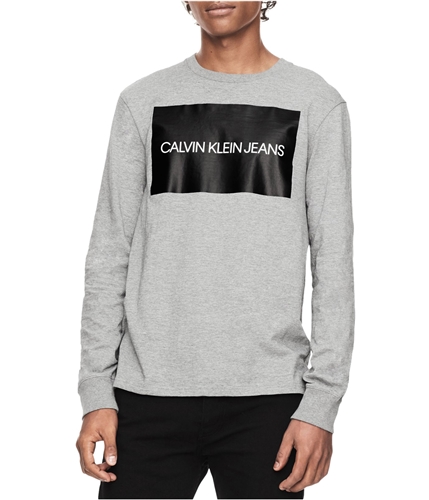 Calvin Klein Mens Boxed Logo Graphic T-Shirt gray S