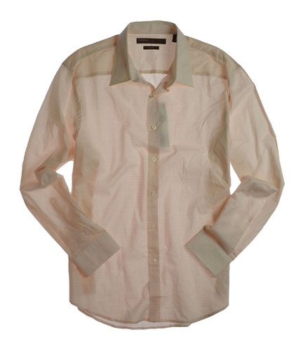 Perry Ellis Mens City Fit Box Check Button Up Dress Shirt rose 2XL