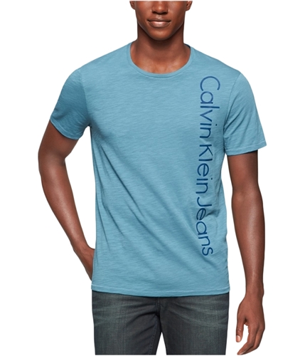 Calvin Klein Mens Logo Graphic T-Shirt aegeanblue XL