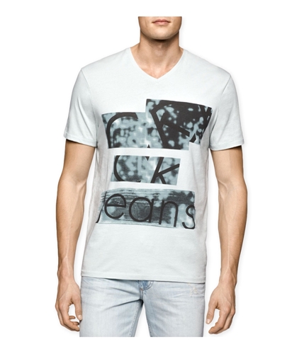 Calvin Klein Mens Logo Graphic T-Shirt dustyfrost L