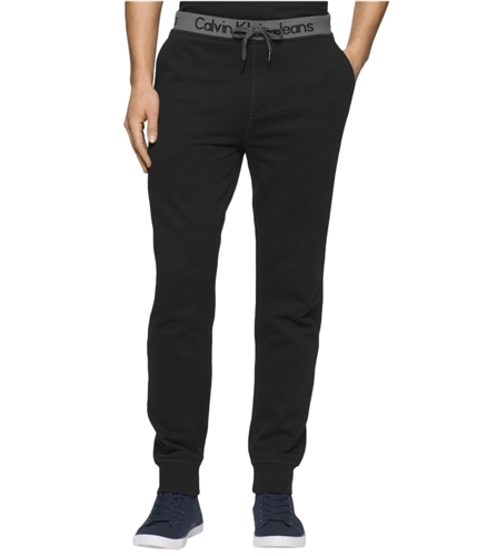 Calvin Klein Mens Logo Casual Jogger Pants blackgrey L/29