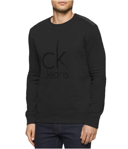Calvin Klein Mens Mixed Media Sweatshirt black XL