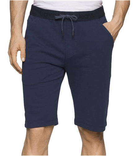 Calvin Klein Mens Logo Casual Walking Shorts navyarmada L