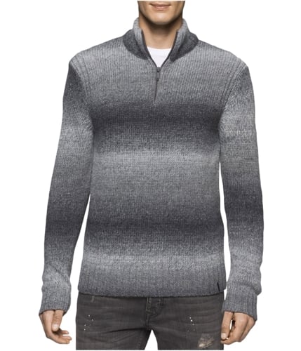 Calvin Klein Mens Space 1/4 Zip Pullover Sweater greyspacedye S