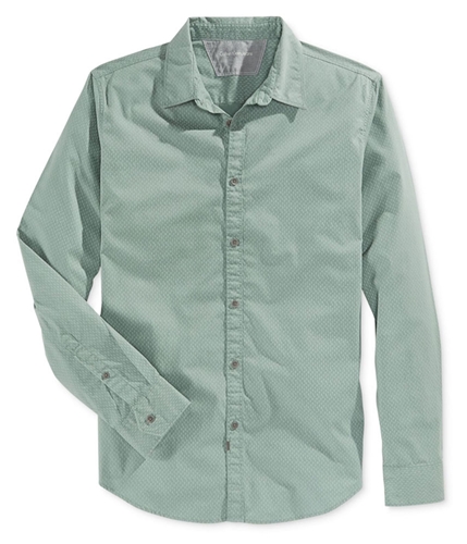 Calvin Klein Mens LS Printed Button Up Shirt mineralblue XL