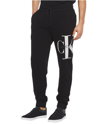 Calvin Klein Mens Reissue Logo Casual Jogger Pants black L/31