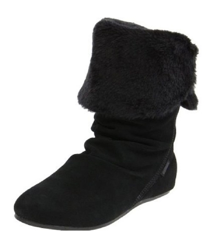 Etnies Womens Dakota W's Faux Fur Cuff Suedes Comfort Boots black 11