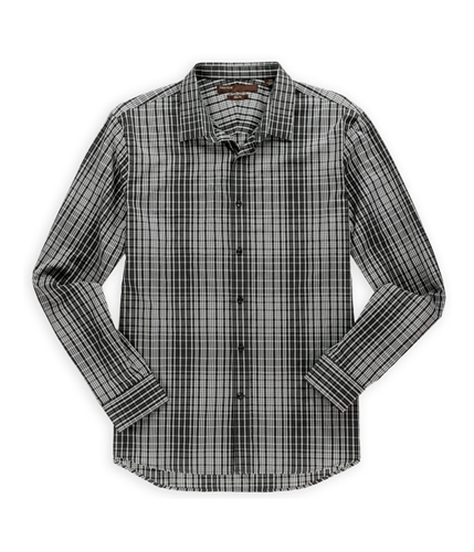 Perry Ellis Mens Slim Fit Button Up Shirt black 2XL