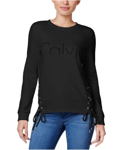 Calvin Klein Womens Logo Pullover Sweater black M