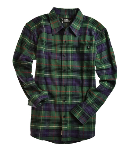 Etnies Boys Chi Town Flannel Graphic T-Shirt mossgreen M