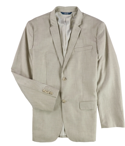 Perry Ellis Mens Textured Herringbone Two Button Blazer Jacket naturallinen 40
