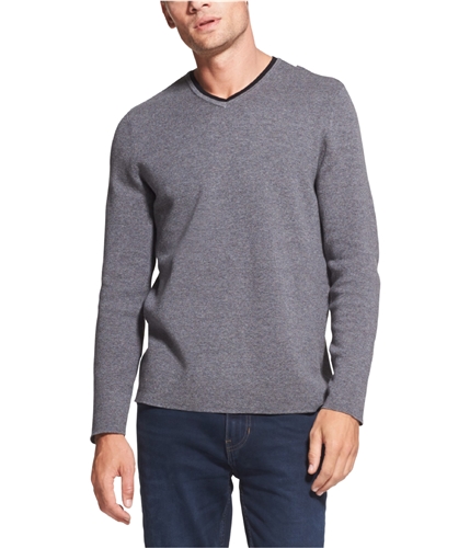 DKNY Mens V-Neck Pullover Sweater black M