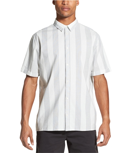 DKNY Mens Striped Button Up Shirt medgray S