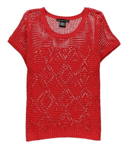 United States Sweaters Womens Loose Cable Knit Sweater ladybug L