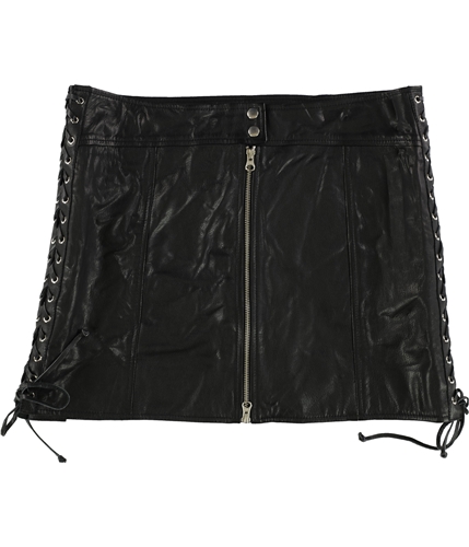 McQ Womens Lace-Up A-line Skirt black 14