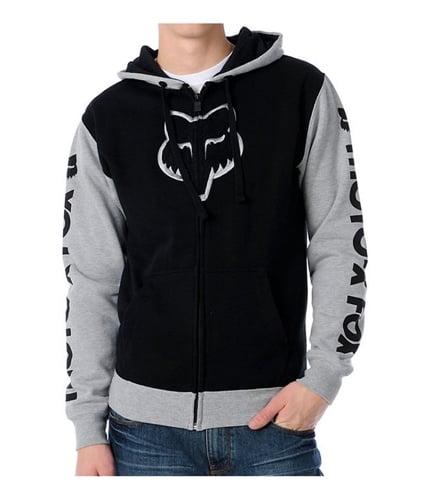 FOX Mens Moto-x Zip Up Hoodie Sweatshirt black L