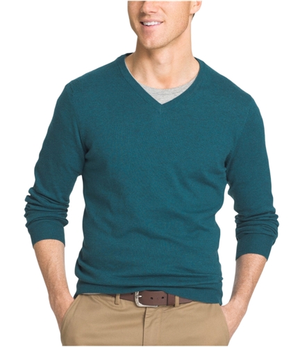 IZOD Mens V-neck Pullover Sweater deeptealhtr XL