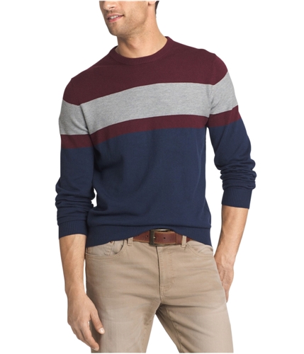 IZOD Mens Colorblock Pullover Sweater peacoat XL
