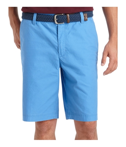 IZOD Mens Flat Front Casual Chino Shorts bluerevival 30