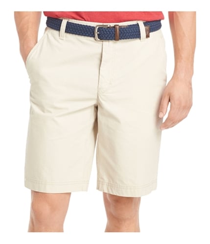 IZOD Mens Saltwater Flat-Front Casual Chino Shorts stone 44