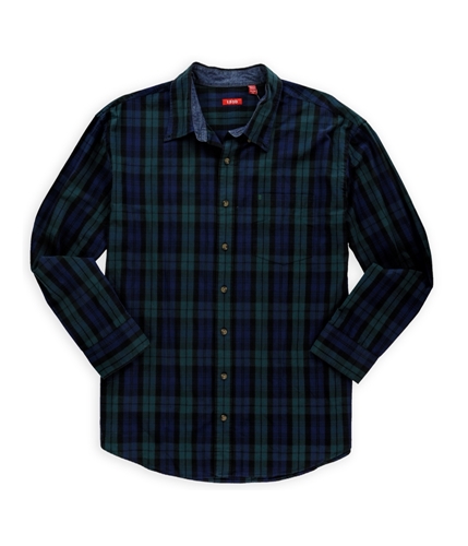 IZOD Mens American Prep Button Up Shirt bluegreen 2XL