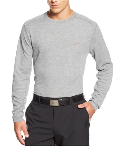 Greg Norman Mens Knit Performance Basic T-Shirt midhtrgrey LT