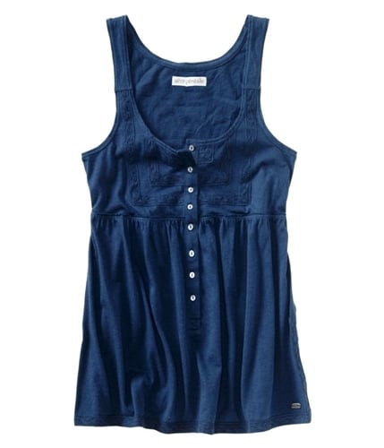 Aeropostale Womens Lace Baby Doll Cami Tank Top navyblue XS