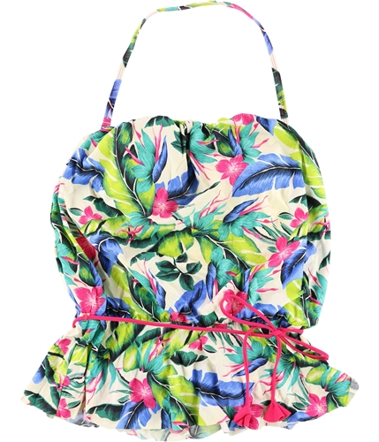 Eco Swim Womens Tropical Tankini Swim Top multicolored 10
