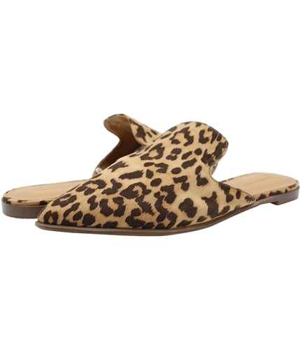 Banana Republic Womens Cheetah Slide Clogs/Mules beiges 8.5