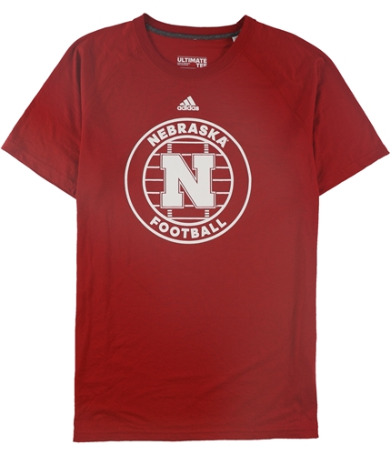 Adidas Mens Nebraska Football Graphic T-Shirt powerred M
