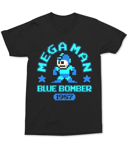 Changes Mens Blue Bomber 1987 Graphic T-Shirt black S