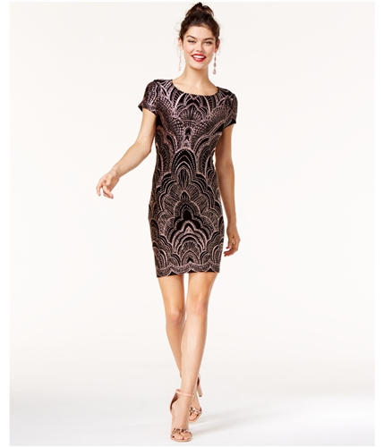 Jump Apparel Womens Glitter Bodycon Dress black L