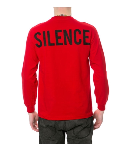 Black Scale Mens The Moment Of Silence Graphic T-Shirt red L