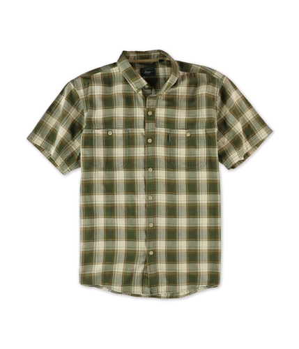 G.H. Bass & Co. Mens Textured SS Button Up Shirt grapeleaf M
