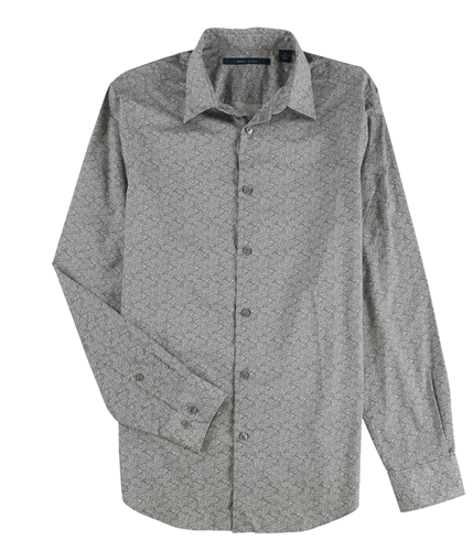 Perry Ellis Mens Paisley Long Sleeve Button Up Shirt castlerock S