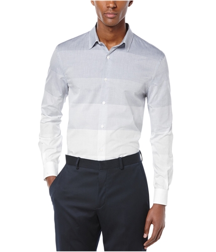 Perry Ellis Mens Gradual Stripe Button Up Shirt blueprint XL